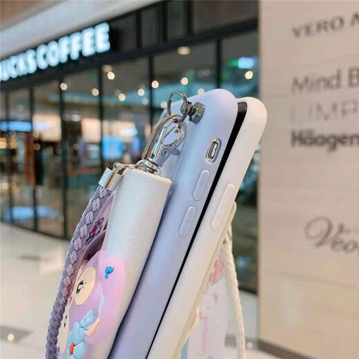 Afapu (Afapu) eignet sich für vivo Mobiltelefone Hülle Xingdailu Coin Wallet Yugui Hundekarten -Bag -Kartentasche Full -Paket Anti -Fall -Softschalen -Cartoon niedliche Frauenstil Weiß - Kartenbeutel + Armband + Crossbody Lanyard Vivo Y76s Exklusiv