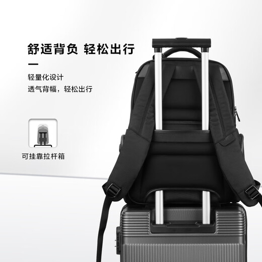 Samsonite Computer Bag Star Same Style President Bag Men's Backpack High-End Business Backpack Black HO0*09004
