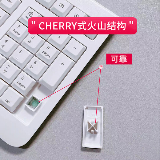 CHERRY KC1000 wired office keyboard and mouse set Desktop laptop external business mouse typing membrane keyboard and mouse set KC1000 keyboard [white] Plug and play