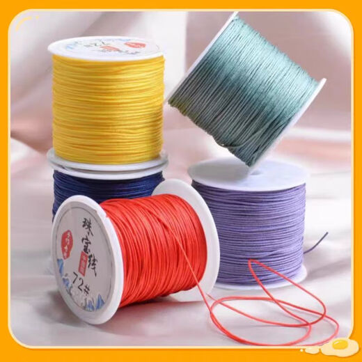 SNQP72 jade thread diy braided hand rope wear-resistant pendant rope braided bracelet red thread rope handmade beading material 0.8mm red 1 roll 0.8mm 40 meters