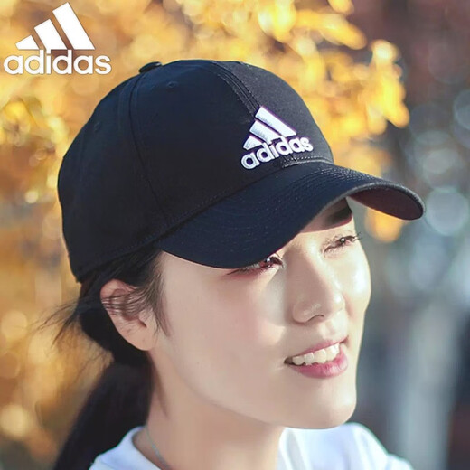 adidas adidas hut Männerhut Frauenhut 2024 New Sports Hut Sun Protection Casual Hut Baseball Cap Baseball Cap Tennis Cap FK0891 Schwarzer Klassiker Stil