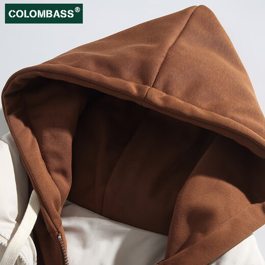 Colombass gefälschte zweiteilige Daunenjacke Herren Winter neue trendige Marke kurze Herren verdickte Paar lose Winterjacke Aprikose (90 % Samtanteil) Paarstil XL (180) empfohlen 130-145 Jin Jin entspricht 0,5 kg lose Version