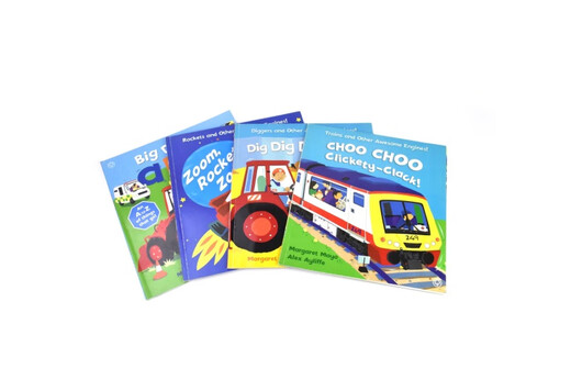 Awesome Engines Dig Diggging Choo Choo Clickety-Clack-Kinder-Transportpopulationswissenschaftsbilder 4 Bücher Englisch Lernen Aufklärungsbücher Ausgravator Original importierte Bücher Rocket Fly