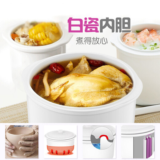 SUPOR electric stew pot water-proof stew pot 2.2L large capacity intelligent reservation multi-functional bird's nest soup making machine household electric casserole electric stew pot DZ22YC818 2.2L