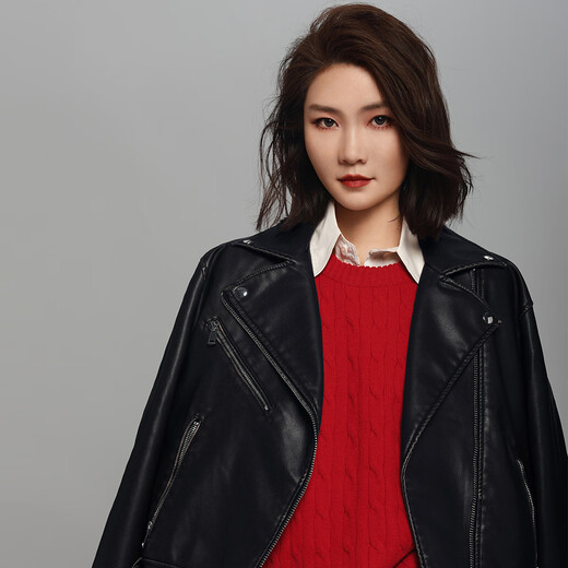 LUSON Chen Dazhu girls and children's clothing parent-child clothing love sweater family of four red New Year sweater New Year's greetings clothing