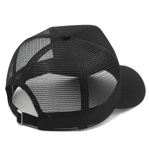 Baiyi big head high top hat men's summer breathable baseball cap big brim sunshade hard top duck tongue mesh hat YSM-96 black L (58-60cm)