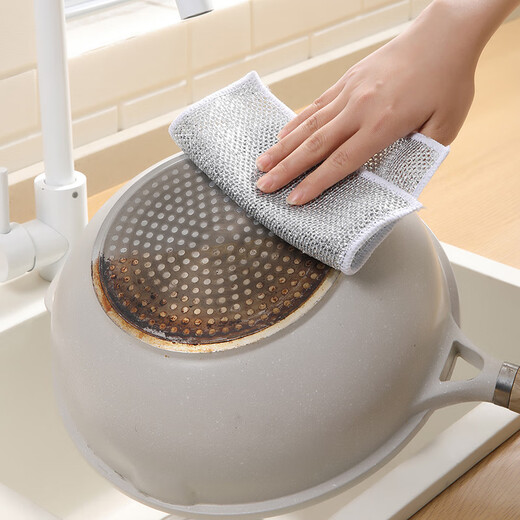 Meliya magic net rag scouring pad dishwashing cloth stove dishwashing pot artifact cleaning cloth instead of steel ball dishwashing towel 6 pieces