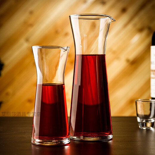 Ocean imported lead-free glass wine bottle wine dispenser with spout wine pourer red wine decanter white wine jug wine dispenser with spout 290ML