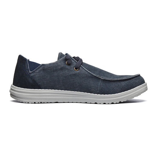 斯凯奇（SKECHERS）男鞋夏季帆布鞋商务休闲鞋软底一脚蹬板鞋66387