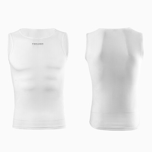 Captain Tas sweatshirt quick-drying sweat-absorbent vest cycling underwear men's road mountain bike cycling clothing bottoming shirt pure white vest S