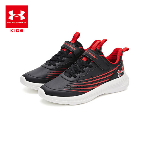 Under Armour [Pago real por 699 zapatos de carrera gratis] zapatos deportivos para niños cómodos y versátiles zapatos casuales contrastantes para niños y niñas negros/rojos 40
