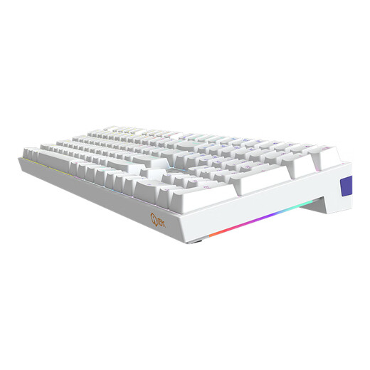 AI Stone ZN104 three-mode wireless connection RGB backlight full-key hot-swappable mechanical keyboard gaming keyboard white pink color matching red axis