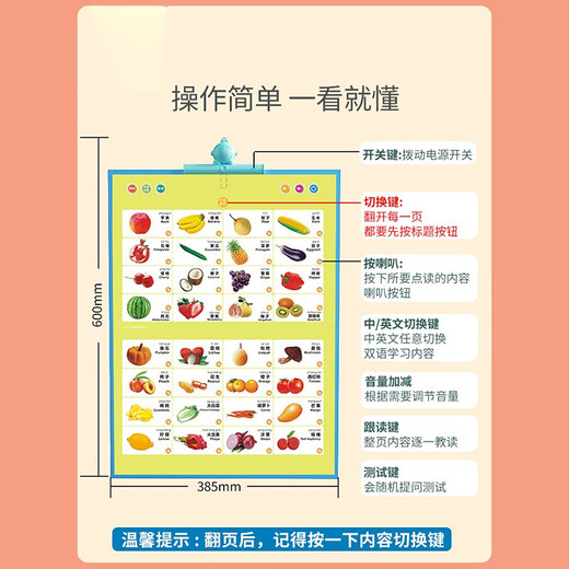 【五合一早教挂本】幼儿童早教机中英文点读书挂本宝宝学习小GK 升级19合一)点读挂本-有跟读2238