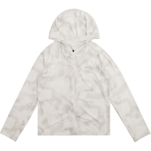 CUNYI children's clothing, children's skin clothing, boys' sun protection clothing, new summer style, refreshing, breathable, fashionable sun protection clothing for middle and large children, white 160 cm