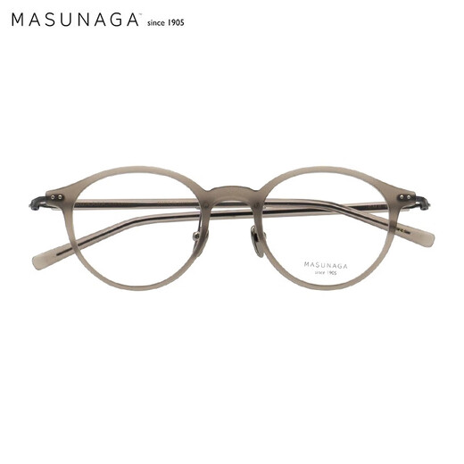 masunaga增永眼镜框日本钛+板材近视眼镜架GMS-831 #24+配镜法国1.60镜片