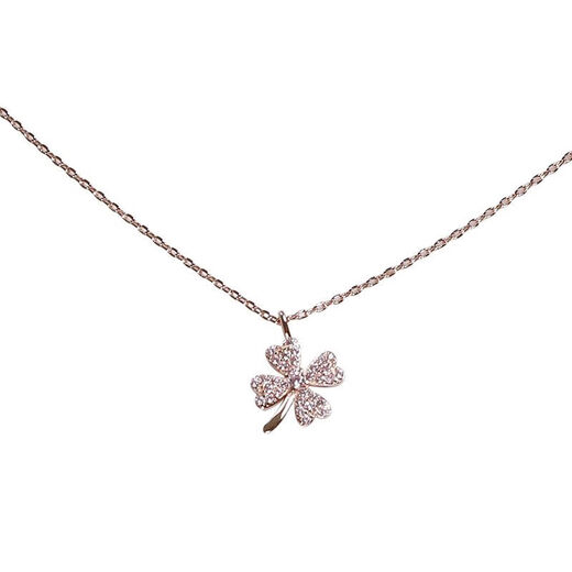 Yueqing Yipin four-leaf clover necklace for women ins cool style clavicle chain trendy temperament simple niche design pendant four-leaf clover silver