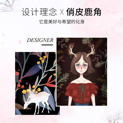 MZMZ platinum necklace platinum ladies all the way to the deer with you gift to girlfriend and wife Chinese Valentine's Day birthday gift Yulu with you necklace - light luxury style