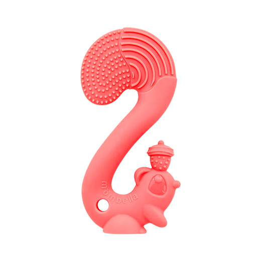 Mombella baby squirrel baby teether baby teething stick chewable chewable toy 5-12 months red squirrel