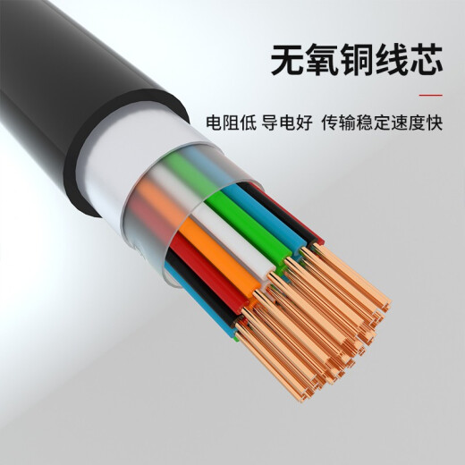 APESD large pair cable HYA outdoor telephone line voice communication line national standard pure copper local telephone cable 10 pairs 20 pairs 50 pairs 100 pairs outdoor telephone cable 10 pairs telephone cable HYA 100 meters (0.4 wire diameter)