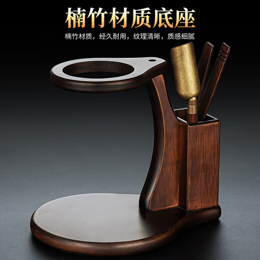 Zhengyang lazy glass kung fu tea set household magnetic teapot tea making artifact tea cup light luxury high-end tea drinking set automatic (pavilion) + 6 anti-scald cups + cup holder 10 pieces