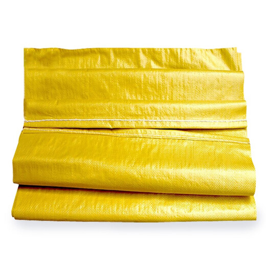 Aibaijia bright yellow thickened woven bag large snakeskin bag moving bag express packing bag storage bag construction garbage bag bright yellow 60*110cm 10 pieces