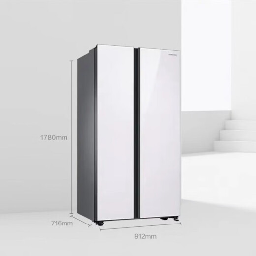 Samsung (Samsung) [máquina de volteo oficial] 655 litros de gran capacidad Convertidor de frecuencia inteligente sin aire libre de heladas Compresor de doble apertura de apertura de apertura de doble enfriamiento de metal refrigerador de puerta de doble apertura Refrigerador blanco RS62R50371L/SC
