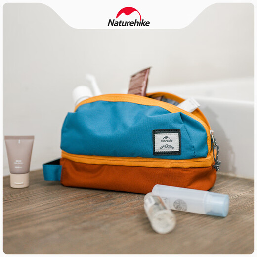 NatureHike large-capacity dry and wet separation toiletry bag for men and women travel portable storage bag cosmetics storage bag Yanbo Blue-S