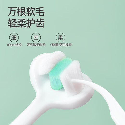 Doctor Dinosaur (PROTEFIX) children's toothbrush 1-3-6 years old 3D soft bristle three-sided toothbrush U-shaped 360 full package cleaning baby toothbrush toothpaste