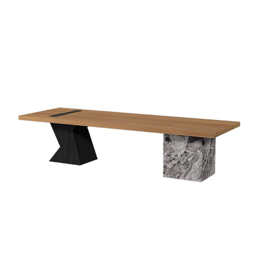 Hanjitangyu light luxury modern solid wood office desk boss desk Italian minimalist study desk home ash wood business executive desk ash wood 200*80*73*3cm office computer desk