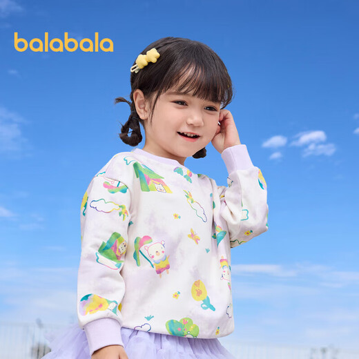 Balabala children's clothing boys and girls sweatshirts children's baby clothes 2024 spring children's cartoon tops 208124121203