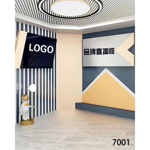 CLCEY新款直播间背景墙布3d立体简约感装饰摄影主播挂布背景布 1283 宽2米X高2.5米折叠发货