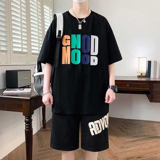 
Gegusen teenager short-sleeved T-shirt boys 12-15 years old junior and senior high school students sports and leisure suit big children trendy summer suit 3523 white (single short-sleeved) 2XL (130-160Jin [Jin equals about 0.5 kg])