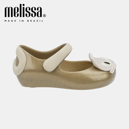 Melissa Cartoon Kitten Fish Mouth Velcro Fashion Casual Children's Shoes 30901 Black/Pink 21 (Inner Length About 12.5cm)