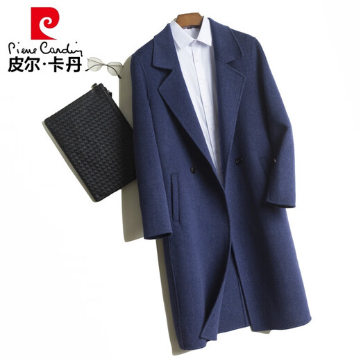 Pier Cardin Luxur Luxury Lutte haut de gamme haut de gaine de laine de haute qualité manteau en laine double face pour hommes haut de gamme en laine à double face sur le genou pour hommes Paleo xxl