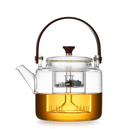 Mesni glass tea brewing pot, spray tea steaming pot, steaming and boiling one-piece teapot, kung fu tea set, steaming and boiling one-piece pot