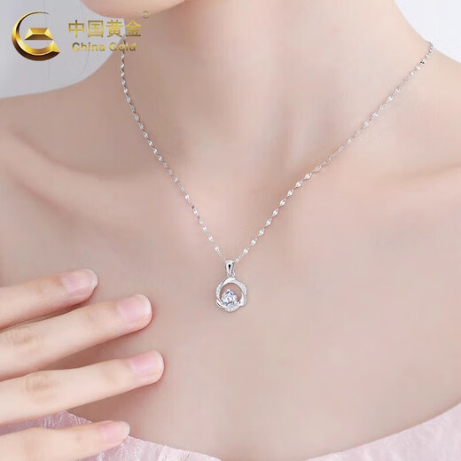 CHINA GOLD PT950 Möbius Platinum Necklace Platinum Pendant Clavicle Chain Valentine's Day Practical Birthday Gift for Girlfriend Jingsuda Möbius Pendant Free Silver Chain Brand Gift Box