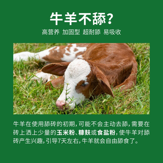 Baiyun Mugang Cattle and Sheep Licking Bricks Salt Bricks for Cattle and Sheep Nutritional Trace Elements Reinforced Mineral Feed Additives Pica and Stomach Stomach Stomach Licking Bricks (a total of 40Jin Jin is equal to 0.5kg)