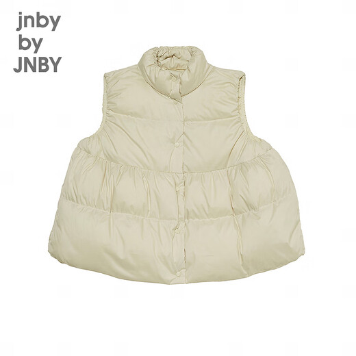 jnby by JNBY Jiangnan Buddies Children's Clothing Autumn and Winter Girls' Thin Down Vest A-shaped Hem Down Jacket Children 1N9C13601 123 Milk White 140 cm