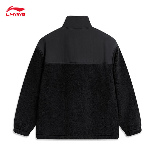 Li ning Fleece plus Fleece Strickjacke Paare Spring losen warmes Spleißen Retro Vielseitige Nachahmung Lamm Velvet Jacke Schwarz (841 Modelle) -5 m