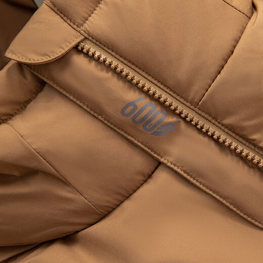 阿迪达斯 （adidas）男服 PUFFY DOWN JKT 暖芯科技保暖600蓬连帽鸭绒面包羽绒服 JV6189/沙漠棕-御寒保暖 600蓬 S (175)