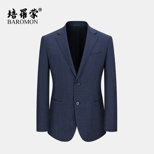 
BAROMON (100% wool] imported Italian fabric semi-lined men's suit men's jacket suit top blue 175C
