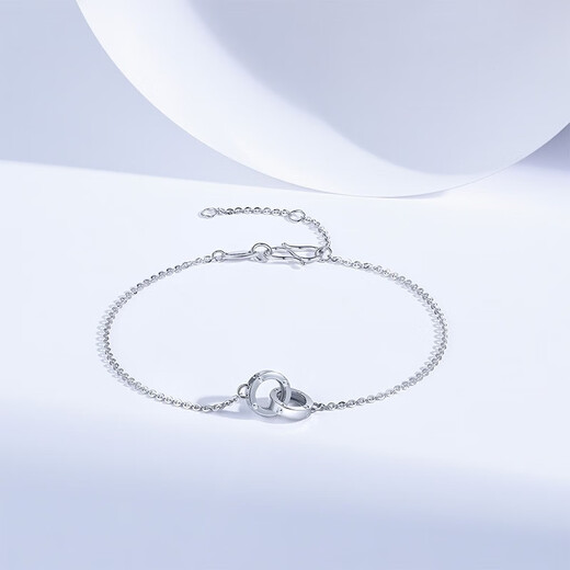 Saturday Fortune (ZLF) PT950 Platinum Bracelet Women's Platinum Classic Fashion Interlocking Bracelet T is sold out 1.99g 16cm + tail chain 3cm