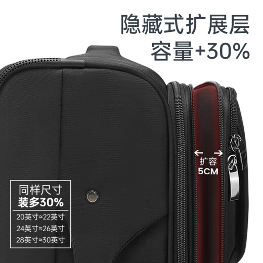 CROSSGEAR瑞士军士刀28吋拉杆箱商务旅行牛津布行李箱男女密码箱托运大容量