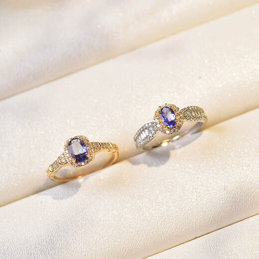 Fat Donglai quality tanzanite ring for women s925 silver niche design ring bare stone self-discipline couple for fasting style seven s925 silver tanzanite ring