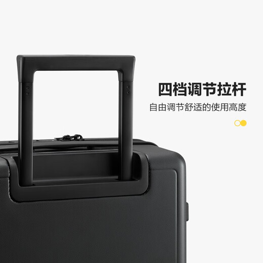 Horizon n ° 8 (niveau8) Suitcase Men and Women Motword Motword Motwor Student Boarding Case de 20 pouces Traveller Series Classic PC Universal Wheel Trolley Black