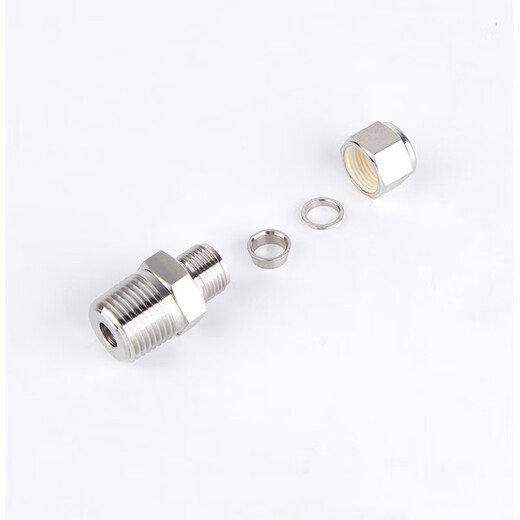 
Renjuyi 316L stainless steel direct NPT1/4 1/8 external threaded card sleeve Adapter Dimension MC4 6 8 10mm npt14116