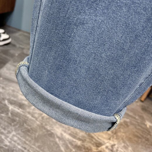 Summer delgado 2025 Wintura elástica Jeans sin restricciones Harem elástica del elástica Harem gratis Pantalones informales gratuitos Azul claro 6623 delgado 36 (recomendado 165-185Jin [Jin equivale a 0.5 kg])