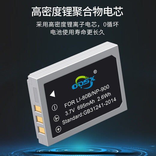 奥德盛（ODSX） NP-50 适用 爱国者 V1080 DV1098 DC880 相机  电池 充电器 两电套装 （电池X2） DV1098