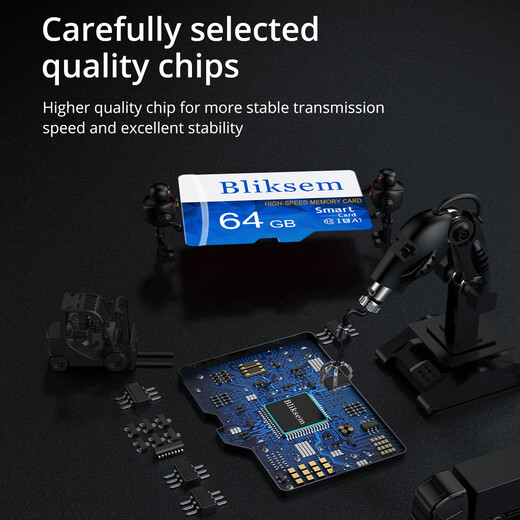 BIIKSEM driving recorder memory card dedicated memory card 32gsd card class10 car load 32g mobile phone memory card Video surveillance TF128 Bliksen white and blue card TF128 Bliksen white and blue card-32GB