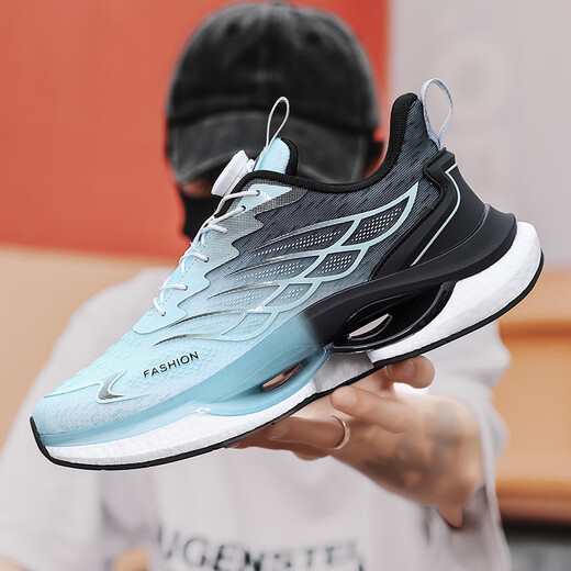 
Caotu (CAOTU) men's shoes spring and summer breathable sports and casual men's trendy shoes men's mesh shock-absorbing running shoes men's thick-soled dad shoes men 9888 light blue [mesh style] 39 standard code